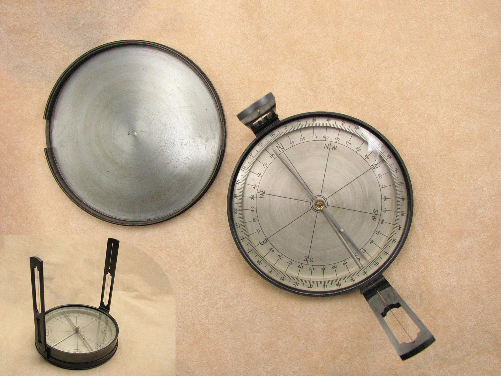 Late 19th century surveying compass by Thomas Cooke & Sons